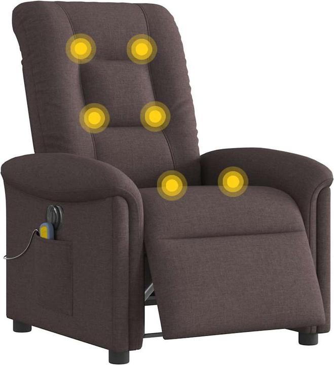 Immagine prodotto vidaXL Sedia da massaggio elettrica in tessuto marrone scuro