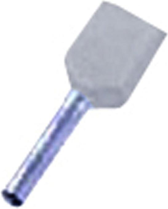 Intercable Zwillings- ICIAE07510Z aderendhülse 2x0,75qmm 10mm grau