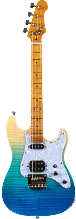 Produktbild Flight Rock Series Pathfinder Tenor Transparent Blue elektrische solid body ukelele met gigbag (Elektrisch)