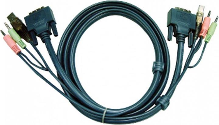Image du produit Aten 2L-7D05UD Câble DVI-D Dual Link-KVM avec connecteurs USB
