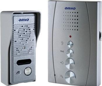 Actual product image Orno Set single-family hands-free kit ELUVIO silver intercom (OR-DOM-RE-914/G)
