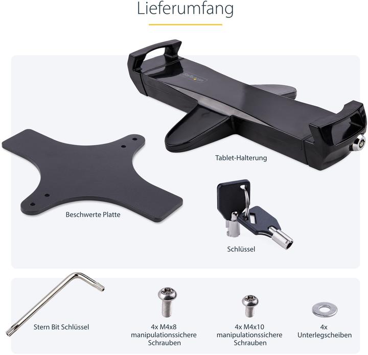 Image du produit StarTech COM VESA Support de tablette pour bras d'écran - antivol Support de tablette pour 20,06-31,75c