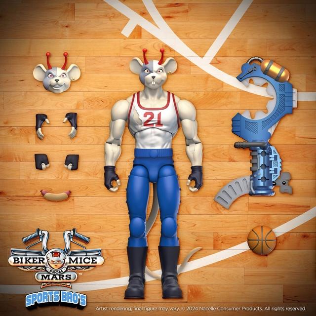 Image du produit Nacelle Biker Mice from Mars Actionfigur Sports Bros Slam Dunk Vinnie - Previews Exclusive