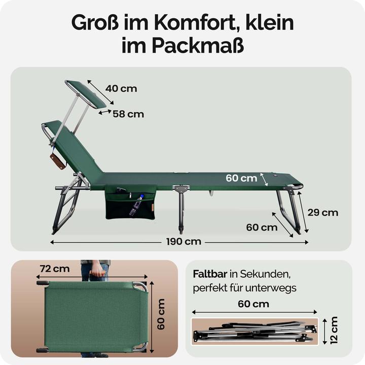 Immagine prodotto Casaria Lettino prendisole (190 cm)