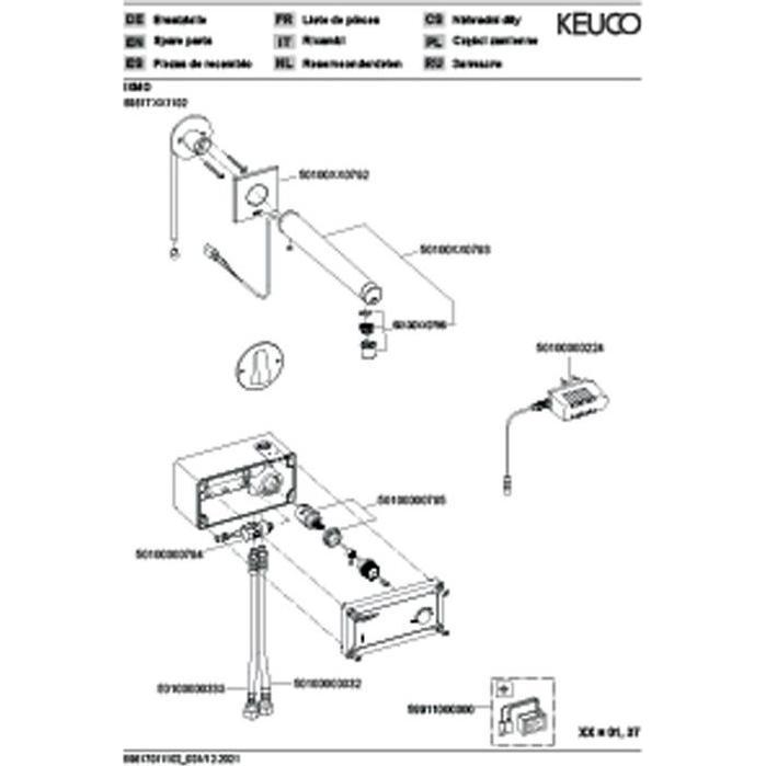 Thumbnail - Keuco, Badarmatur, Elektronik-Waschtischmischer IXMO UP Netz sw ma