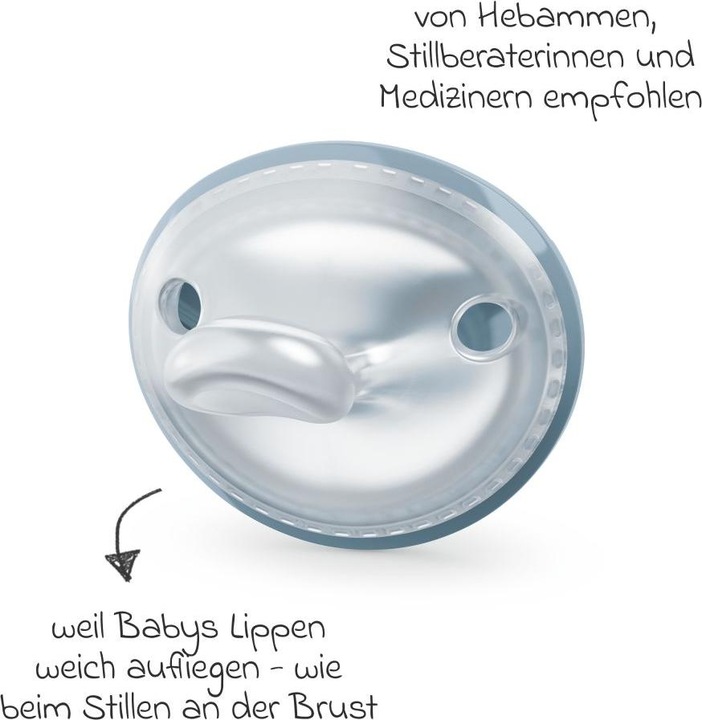 Actual product image NUK Dummy Pacifier 2-pack MommyFeel - Silicone 0-9 M - Jeans (2 x, from birth)
