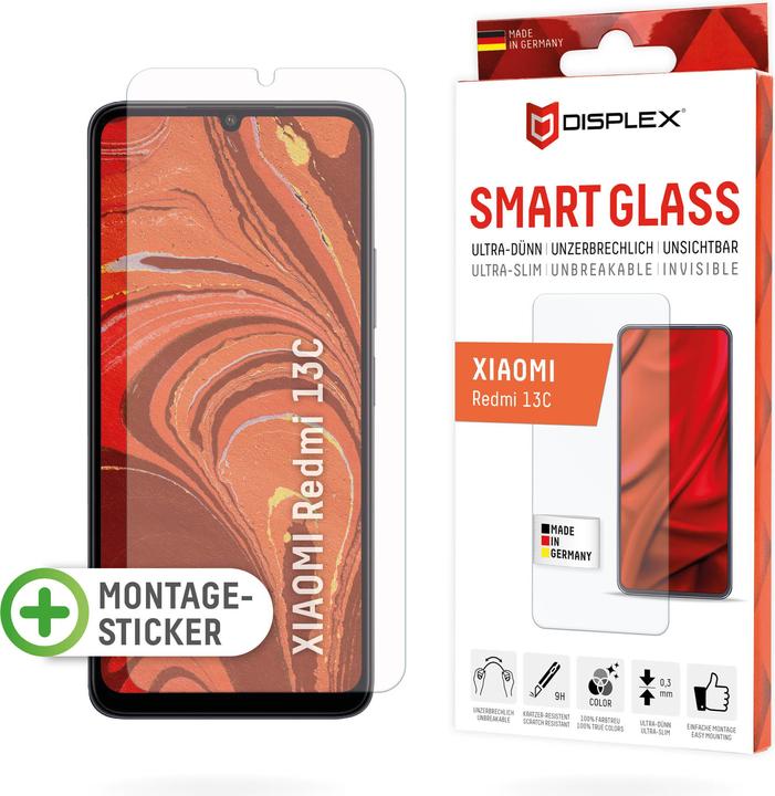 Actual product image Displex Smart Glass, Displayschutzfolie (1 Piece, Xiaomi Redmi 13C 5G, Xiaomi Poco C65, Xiaomi Redmi Note 13 4G)