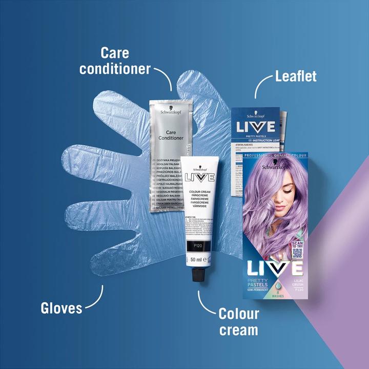 Actual product image Schwarzkopf Live Ultra Brights Pretty Pastels (Purple)