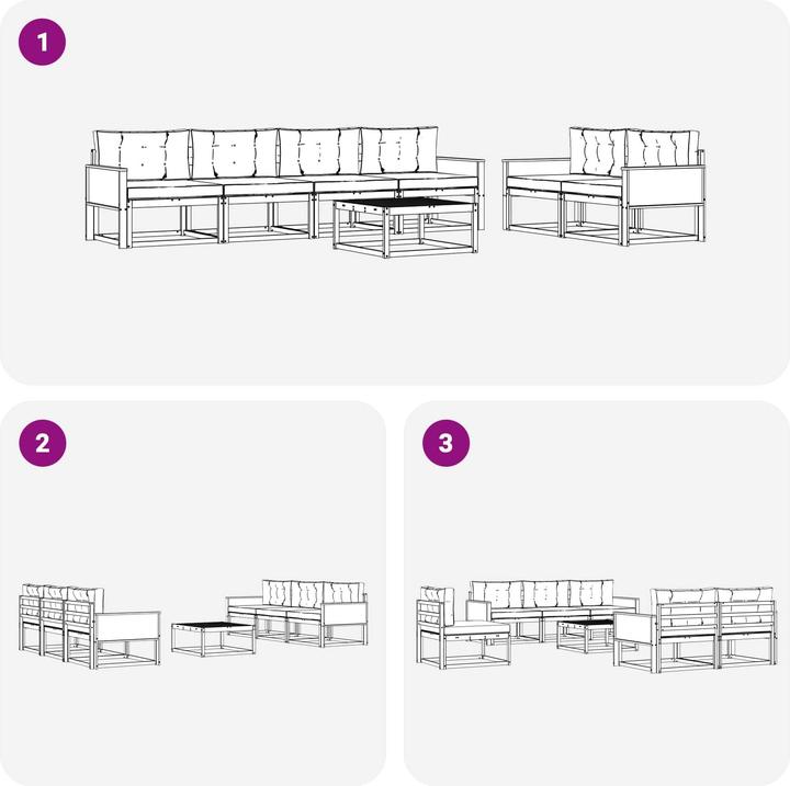 Produktbild vidaXL Outdoor-Sofa