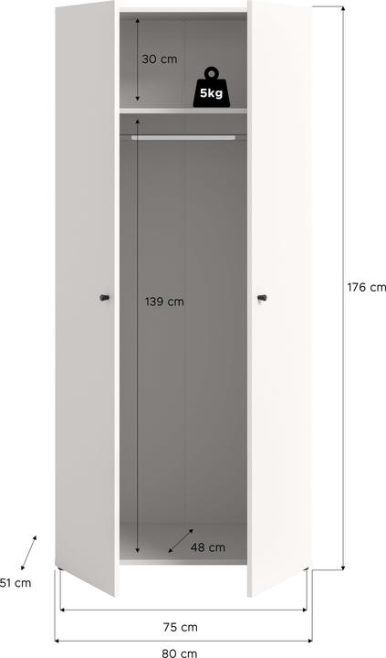 Produktbild Xonox Home Darwin (80 x 51 x 176 cm)