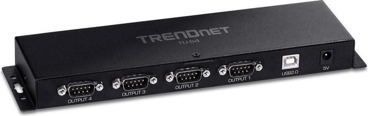 Actual product image Trendnet 4 Port USB to Serial RS232 Adapter - Adapter