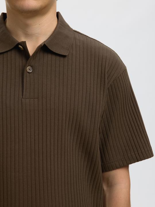 Produktbild Selected Geripptes Relaxed Fit Poloshirt (M)