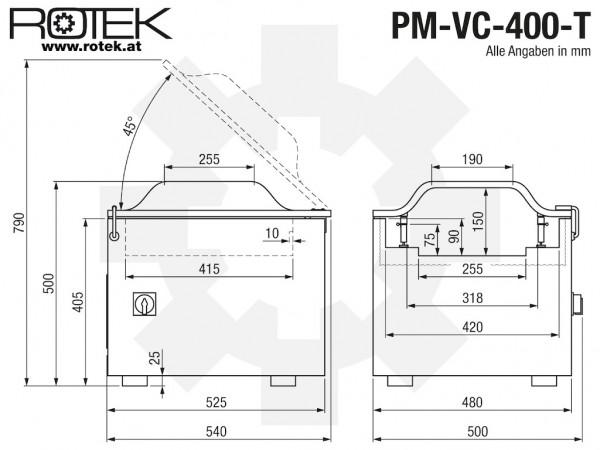 Actual product image Rotek - Tisch-Vakuumiergerät PM-VC-400-T070-2S-T, V1605