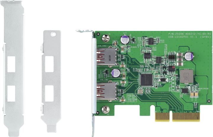Actual product image QNAP Dual-port, USB3.2 Gen 2, PCIe expansion card
