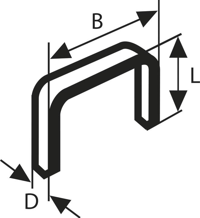 Produktbild Bosch Professional Zubehör Feindrahtklammer Typ 53, 11,4 x 0,74 x 8 mm, 5000er-Pack