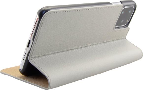 Produktbild Mike Galeli Book-Cover Echtleder Marc light grey (Apple iPhone 11 Pro)