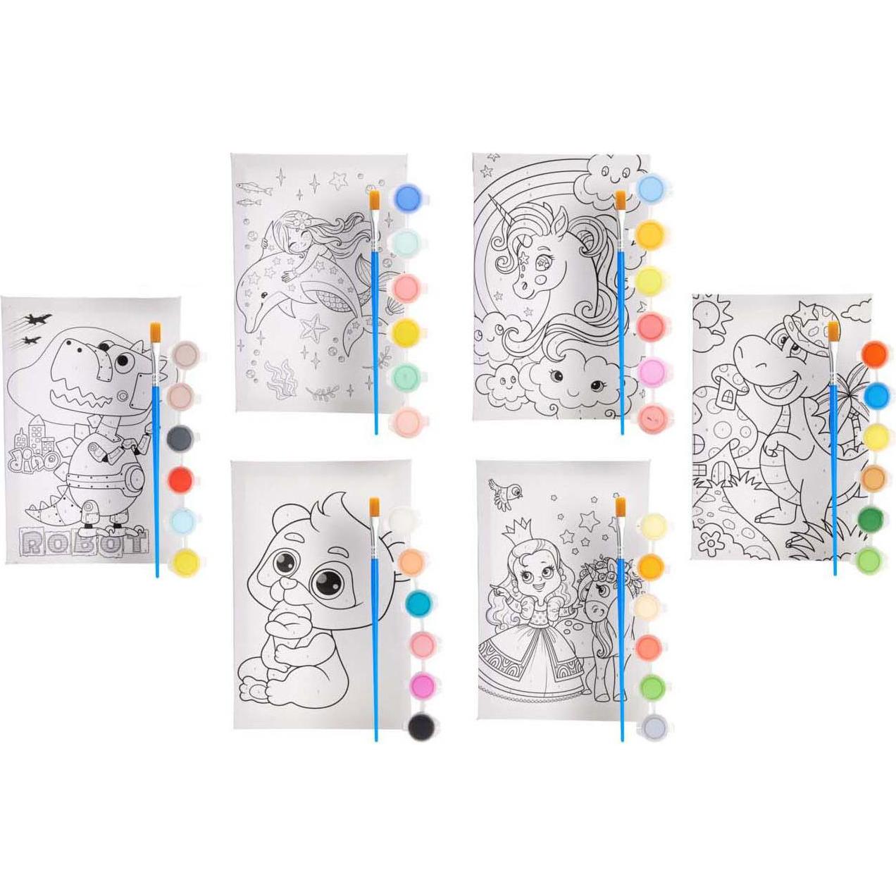 Free & Easy Multicolore Malen Nach Zahlen Malset - 12Er-Set Gemälde