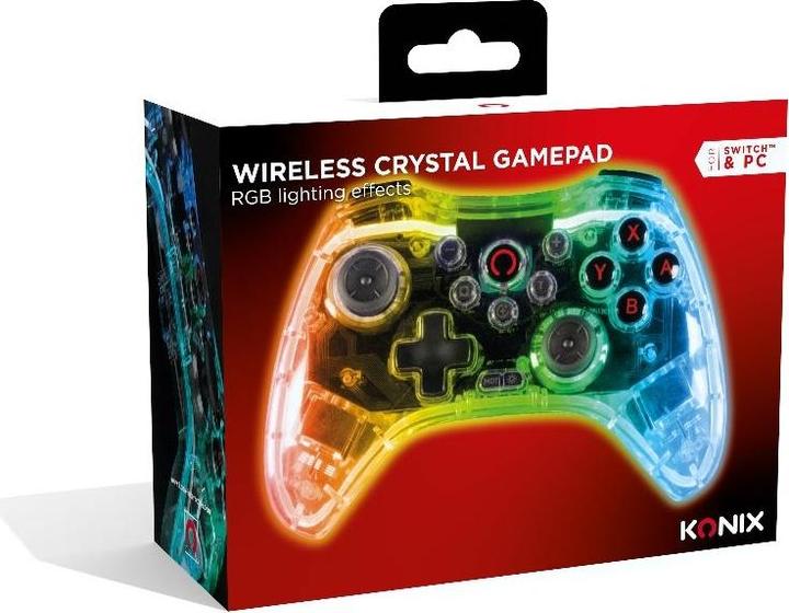 Produktbild Konix Wireless Gamepad - Crystal LED (Switch, PC, PS4)