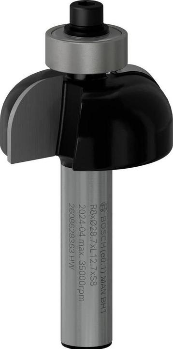 Produktbild Bosch Professional Zubehör Hohlkehlenfräser, 8 mm, R1 8 mm, D 28,7 mm, L 13 mm, G 54 mm