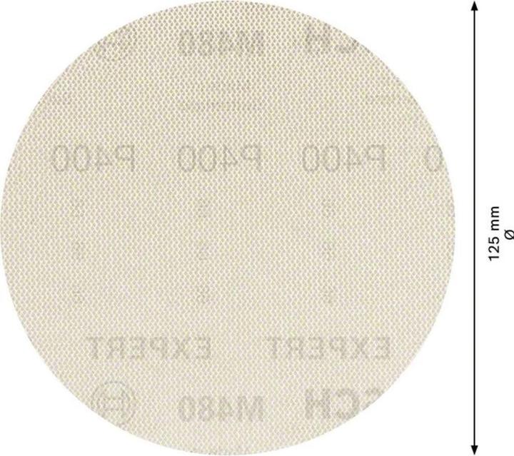 Produktbild Bosch Professional Zubehör EXPERT M480 Schleifnetz für Exzenterschleifer, 125 mm, G 400, 50 Stück (400)