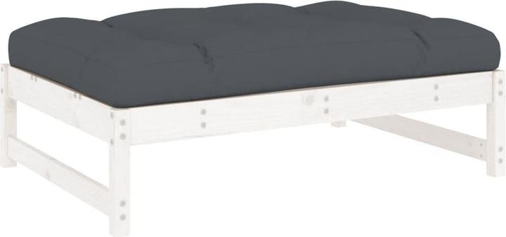 Image du produit VidaXL 2-tlg. Garten-Lounge-Set mit Kissen Weiss Massivholz