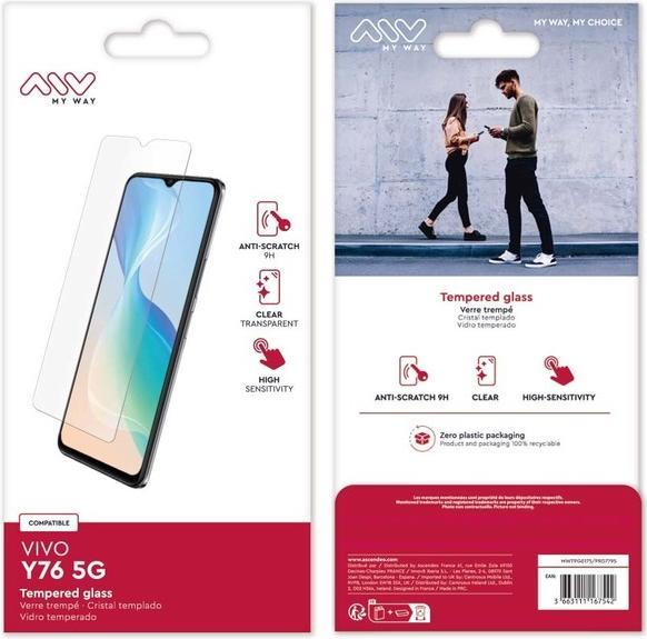 Actual product image My Way Myway Verre Trempe Plat Vivo Y76 5g (1 pcs., Vivo Y76 5G)
