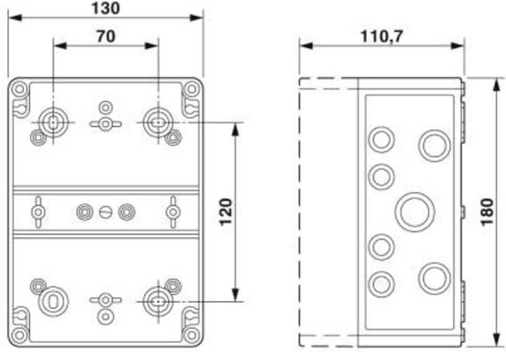 Actual product image Phoenix Contact 2403338 Electric cover (2403338) (Generator connection box)