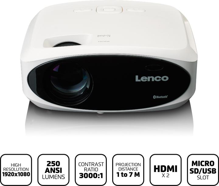 Lenco LPJ-900WH (Full HD, 250 lm)