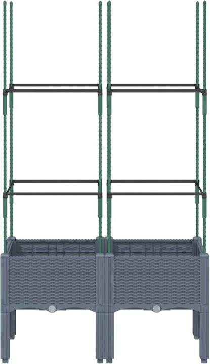 Produktbild VidaXL Pflanzkübel mit Rankgitter PP