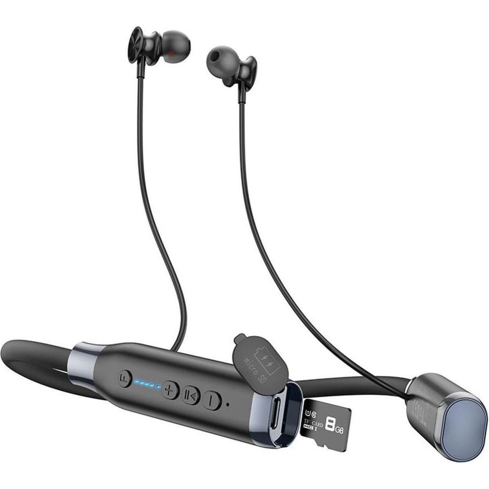 Hoco - Bluetooth Earphones (ES62) - for Sport, Support BT, TF card - Black (Senza fili), Cuffie, Nero