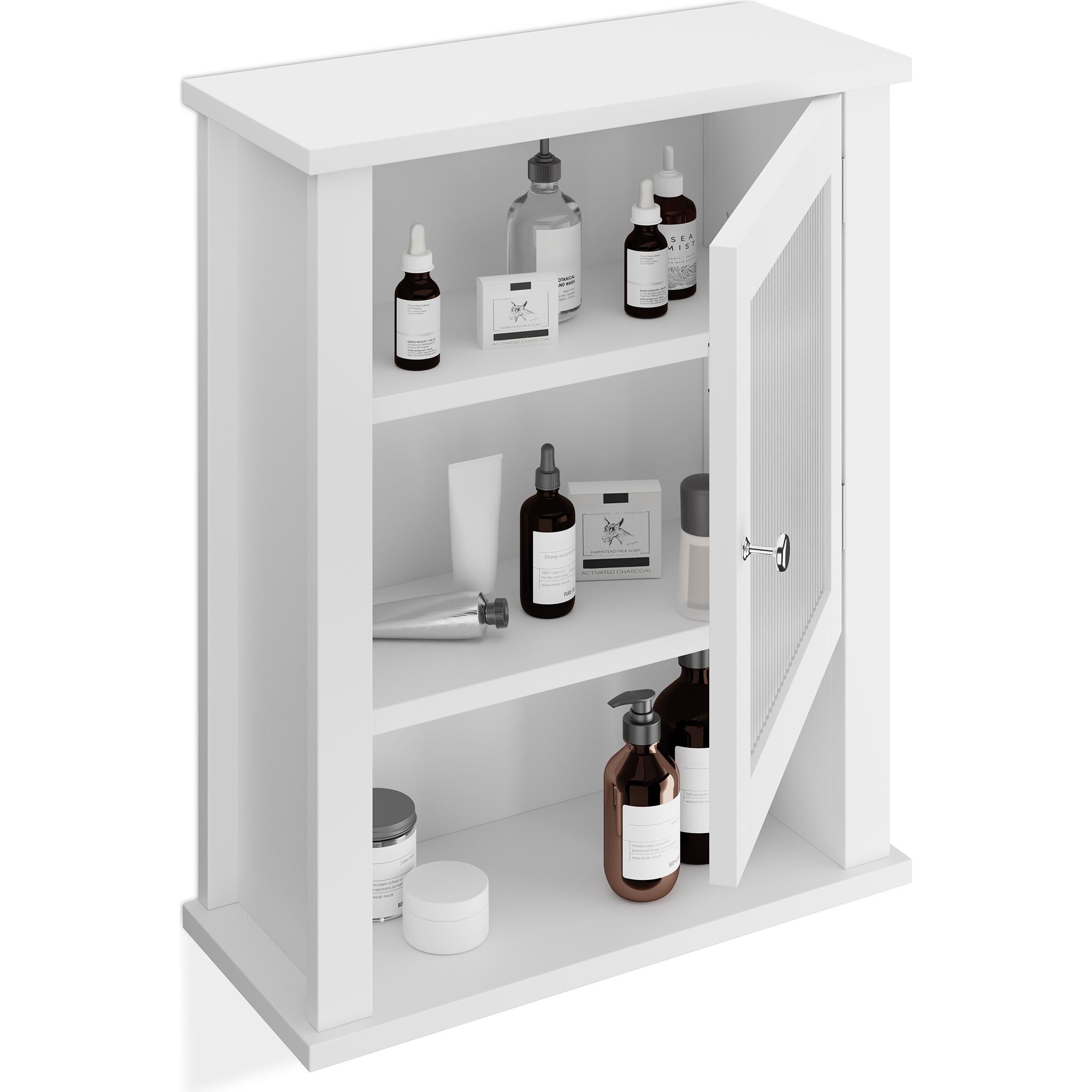 Relaxdays, Armadietto bagno, Badschrank (42 x 18 x 52 cm)