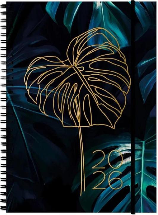 Simplex Wochenagenda Harmony Monstera 14.8 x 21 cm, 2026 (14 x 21 cm, Deutsch, Französisch, Italienisch, Englisch)