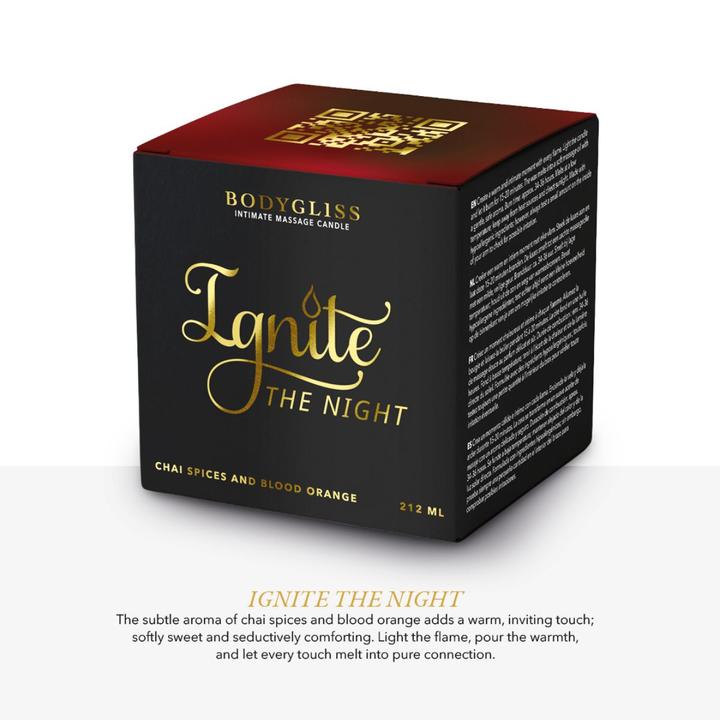 Productafbeelding Bodygliss - Intimate Massage candle - Ignite the Night (212 ml)