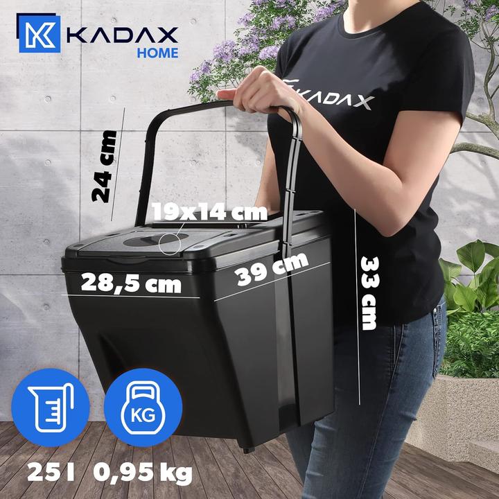 Produktbild Kadax 3-teiliges Recycling-Mülleimer-Set (3 x 25L) (75 l)