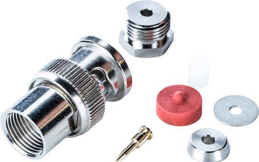 Actual product image RND Electronics Connector, BNC, Brass, Plug, Straight, 50Ohm, Solder connection, Terminal connection