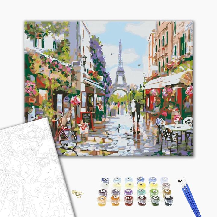 Actual product image Brushme PAINT BY NUMBER,, 40 x 50 cm, Lunch in Paris, 1 piece.