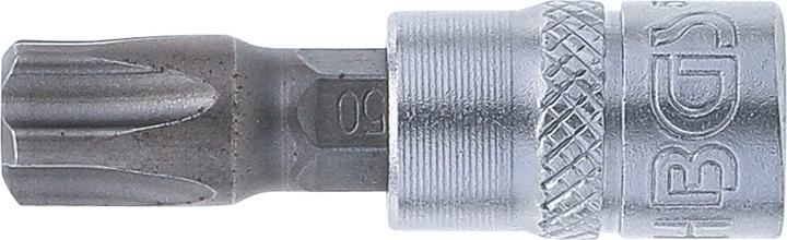 Actual product image BGS Bit Socket 6.3 mm (1/4") Drive T-Star tamperproof (for Torx) TS50 (Inner square)