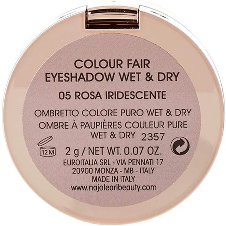 Actual product image Naj Oleari Colour Fair Eyeshadow Wet&Dry 05 iridescent pink 2g (iridescent pink)