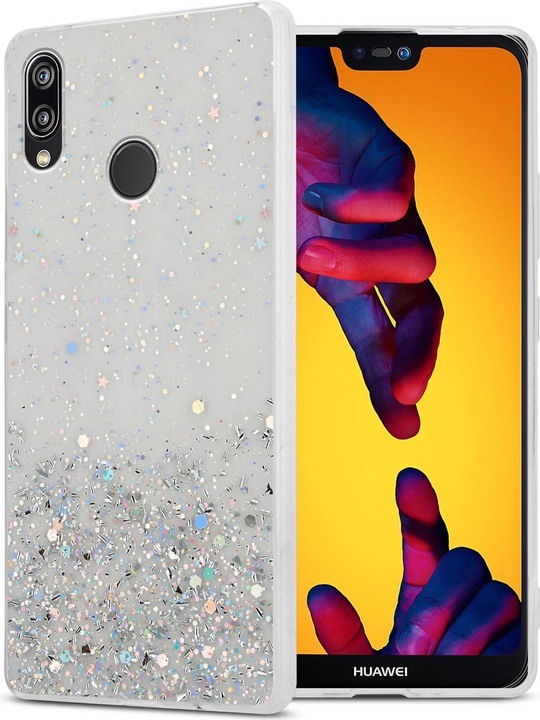 Actual product image Cadorabo TPU cover sparkling glitter (Huawei Nova 3E)