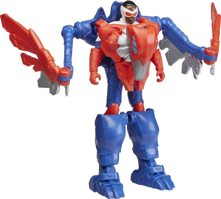 Produktbild Hasbro Mech Strike Mechasaurs, 10 cm grosse Captain America Action-Figur mit Redwing Mechasaur, Super