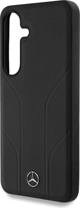 Actual product image Mercedes Leather Debossed Lines MagSafe case for Samsung Galaxy S25+ - black (Samsung Galaxy S25+)