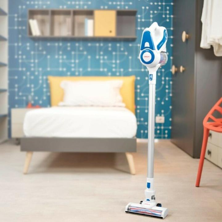 Immagine prodotto Polti PBEU0116 FORZASPIRA SLIM SR90B Aspirapolvere elettrico ricaricabile 2 in 1 senza fili, Bianco/Blu