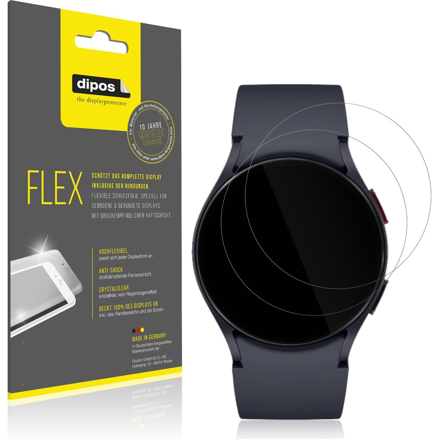 Dipos Displayschutzfolie Full-Cover 3D, Smartwatch Schutzfolie, Transparent