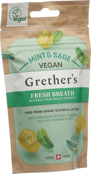 Produktbild Grethers Fresh Breath Minze Salbei Pastillen vegan Pastillen (30 Stück)