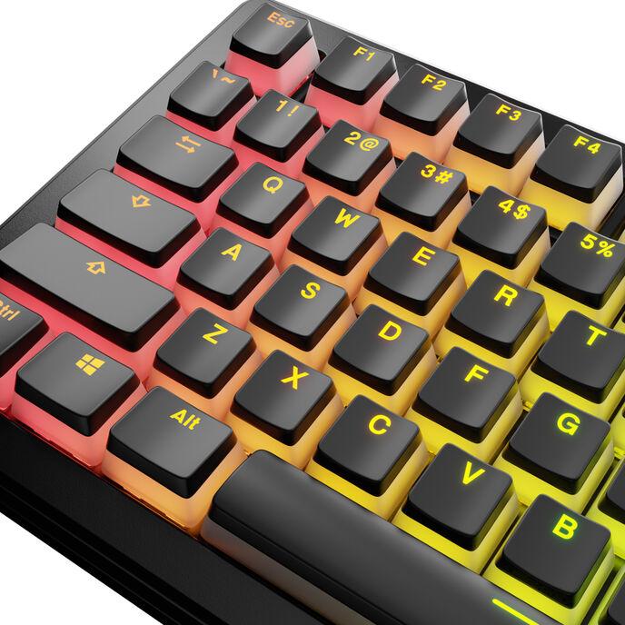 Thumbnail - Glorious Aura V3 Keycaps, ANSI Layout (US), PBT, Doubleshot - Schwarz, Keycaps, Schwarz