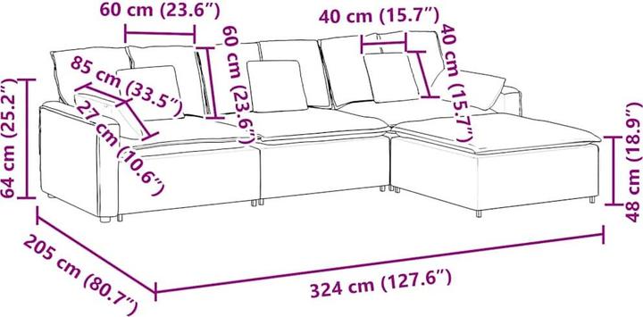 Actual product image vidaXL Ranen (Modular sofa)