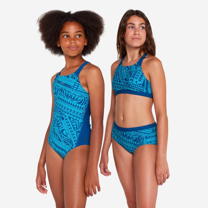 Image du produit Nabaiji Maillot de bain 1 pièce natation Fille - 500 Kamyleon fatu turquoise (140)