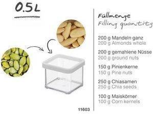 Image du produit Rotho Récipient à provisions Premium Loft 0.5 l, vert clair/transparent (0.50 l)