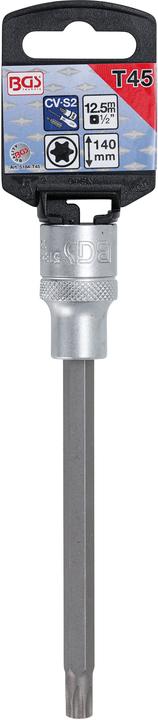Actual product image BGS Bit Socket | length 140 mm | 12.5 mm (1/2") Drive | T-Star (for Torx) T45 (T45)