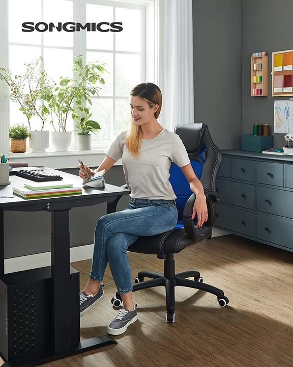 Immagine prodotto Songmics Sedia da gioco Nero Blu